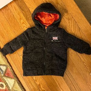 Ben Sherman 12 months Baby Coat Jacket Warm Zip-Up with Satin Orange Patterned L